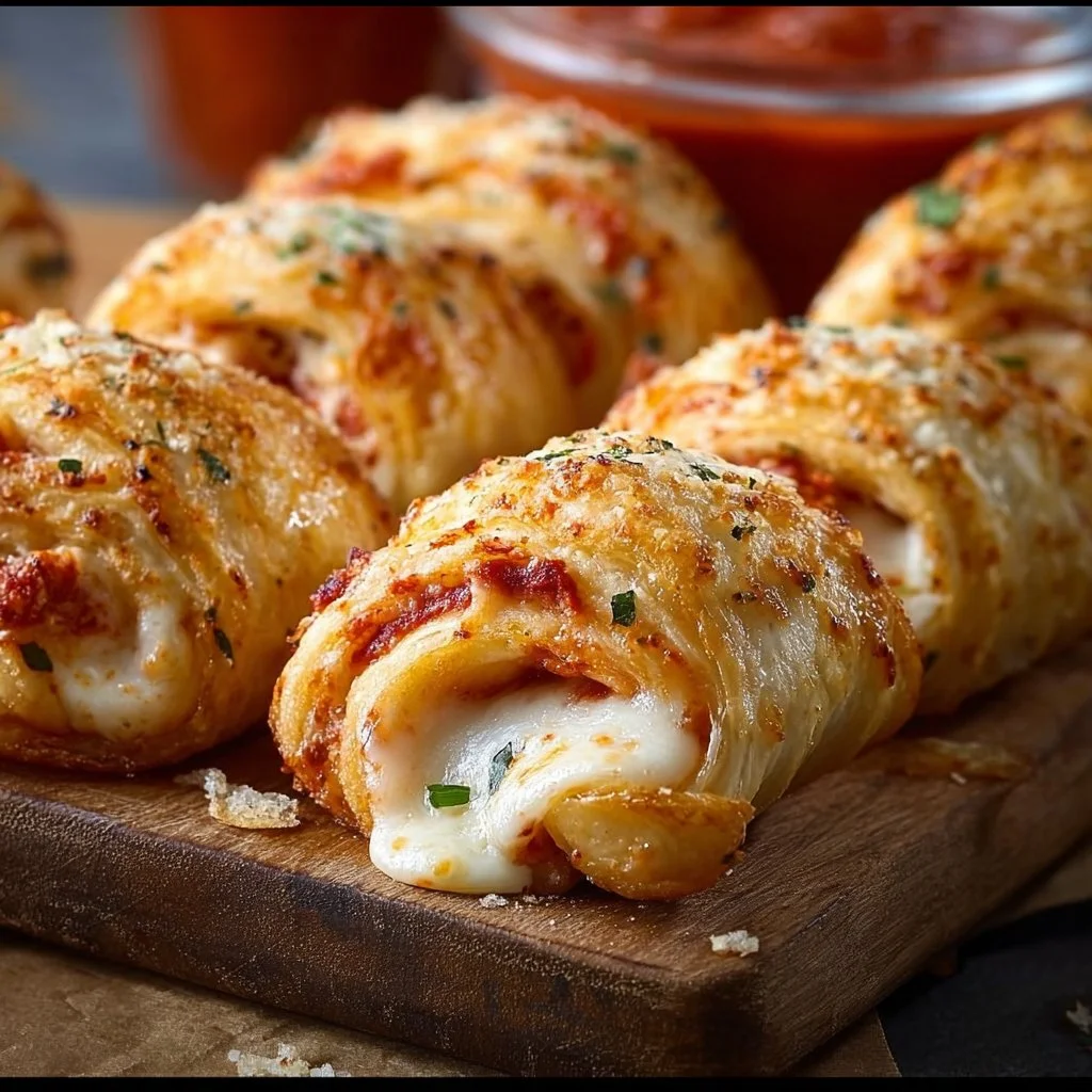 Amazing Flaky Mozzarella Pizza Rolls