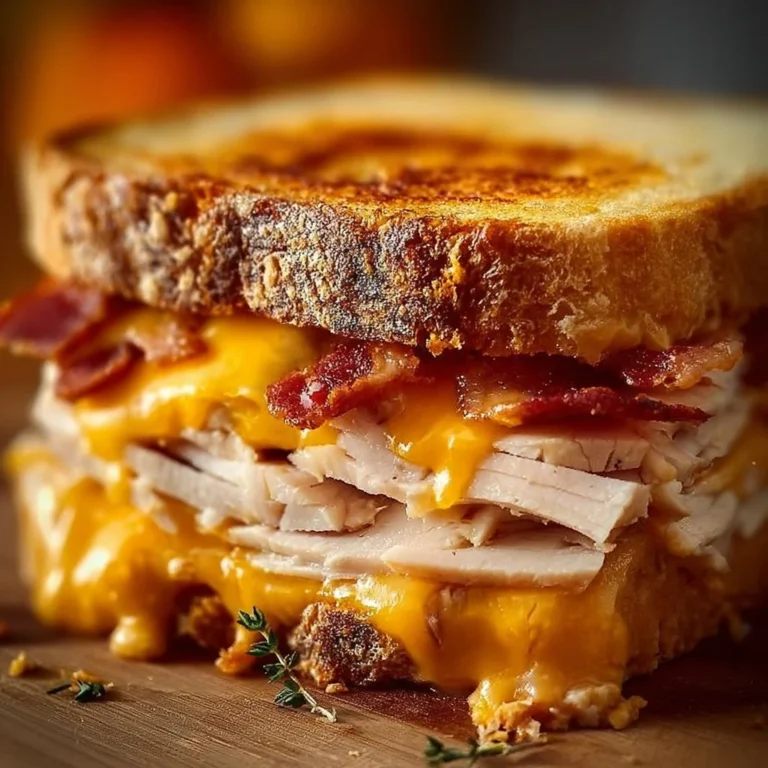 Cheddar and Bacon Turkey Melt on Sourdough bread, a savory sandwich delight.