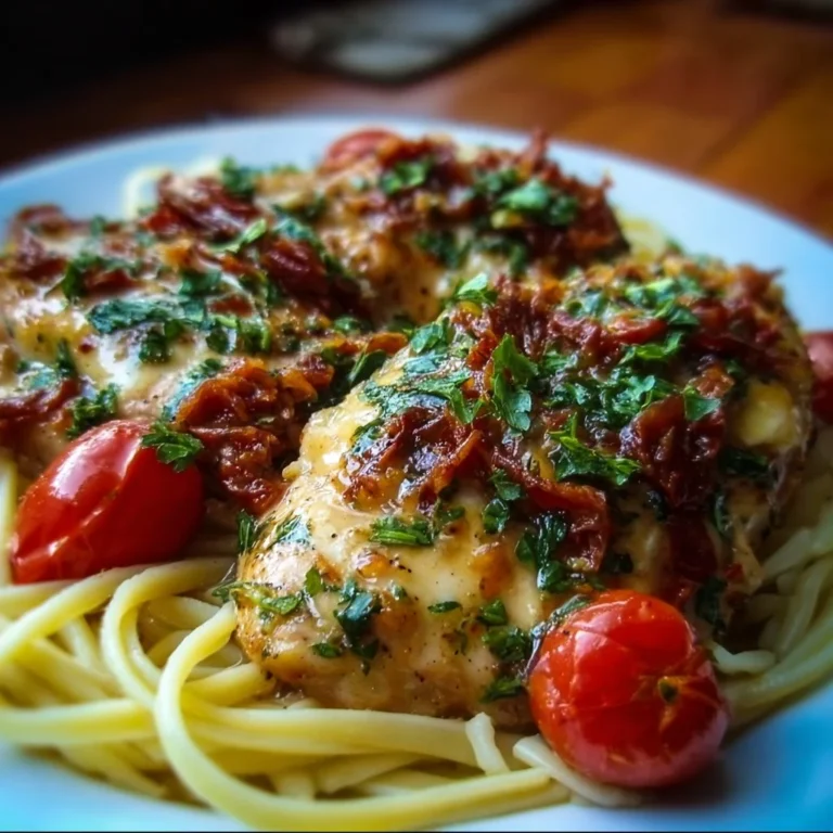 Plate of Chicken Sorrentino with eggplant and sauce