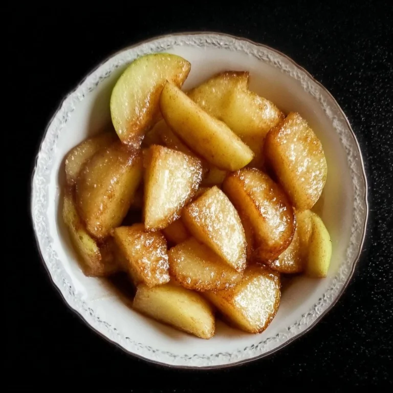 Delicious classic fried apples served in a skillet