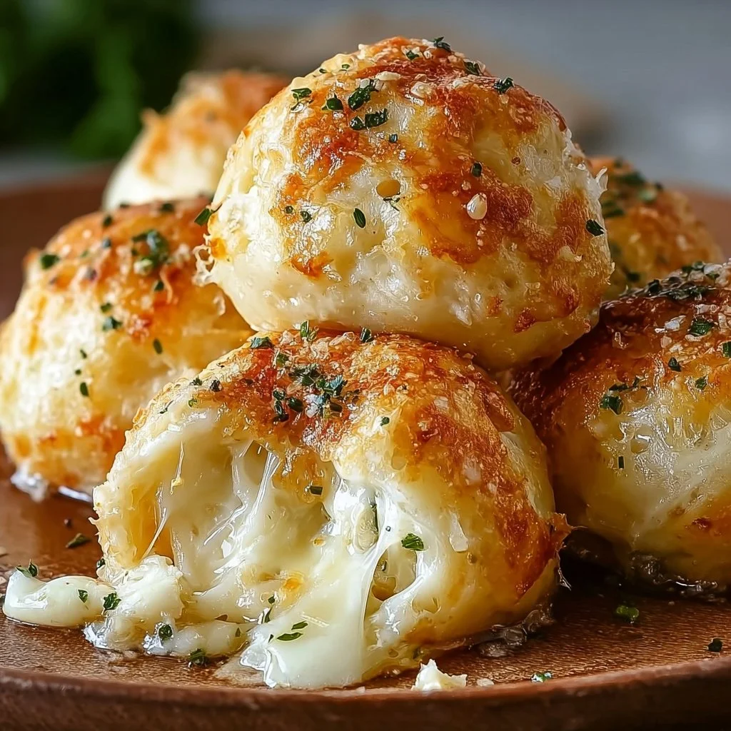 Homemade Garlic Butter Cheese Bombs