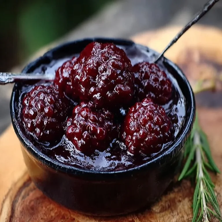 Delicious Oregon blackberry barbecue sauce in a jar for grilling and marinades.