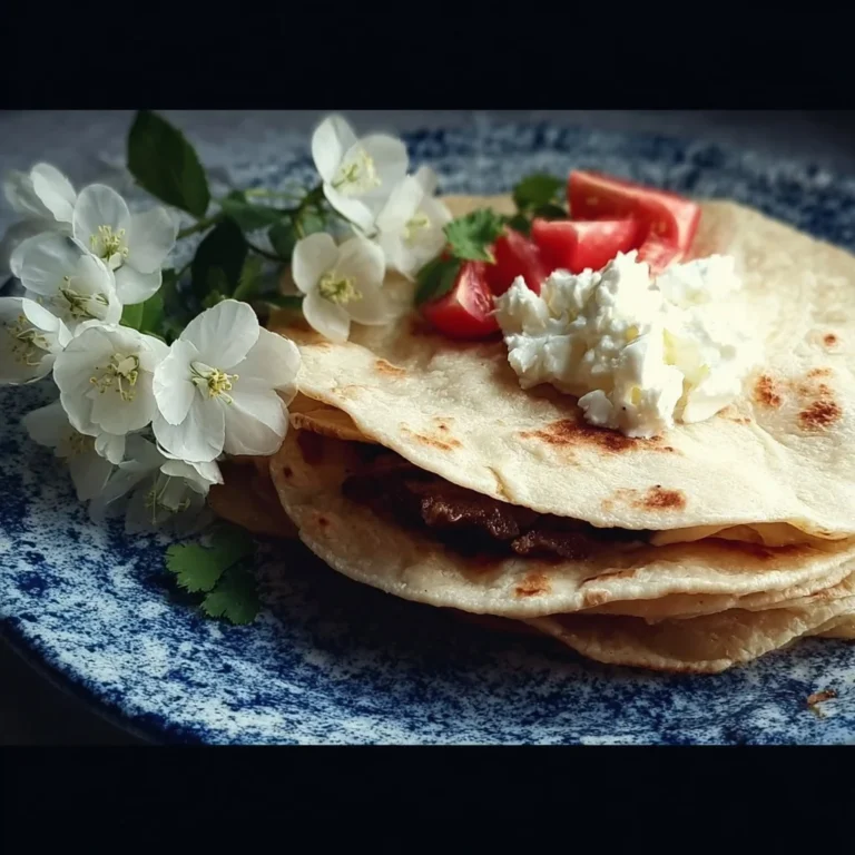 Colorful tortillas served with edible blossoms on a rustic wooden table.