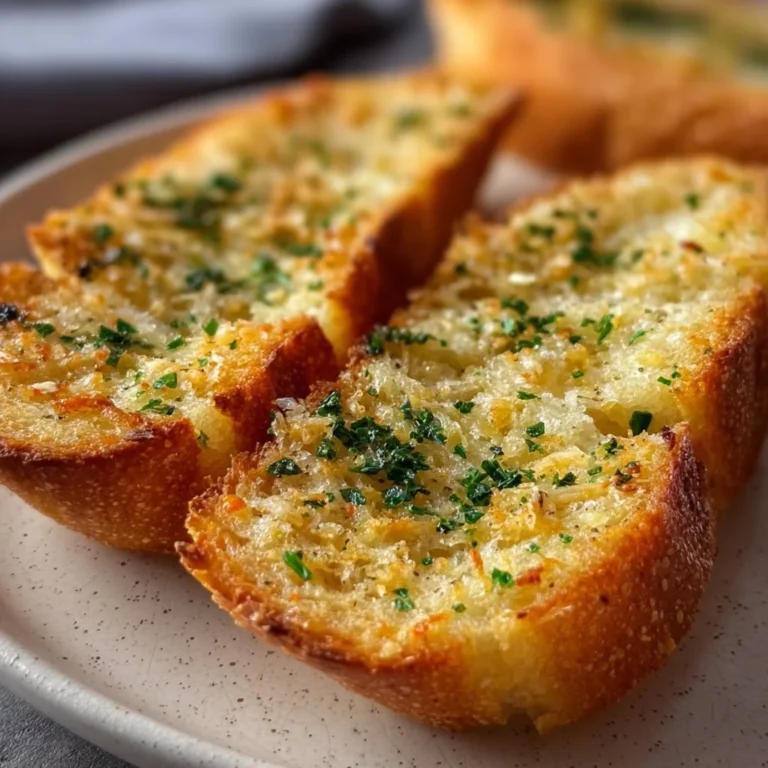 Artisan Parmesan Garlic Bread with a golden crust and delicious garlic flavor