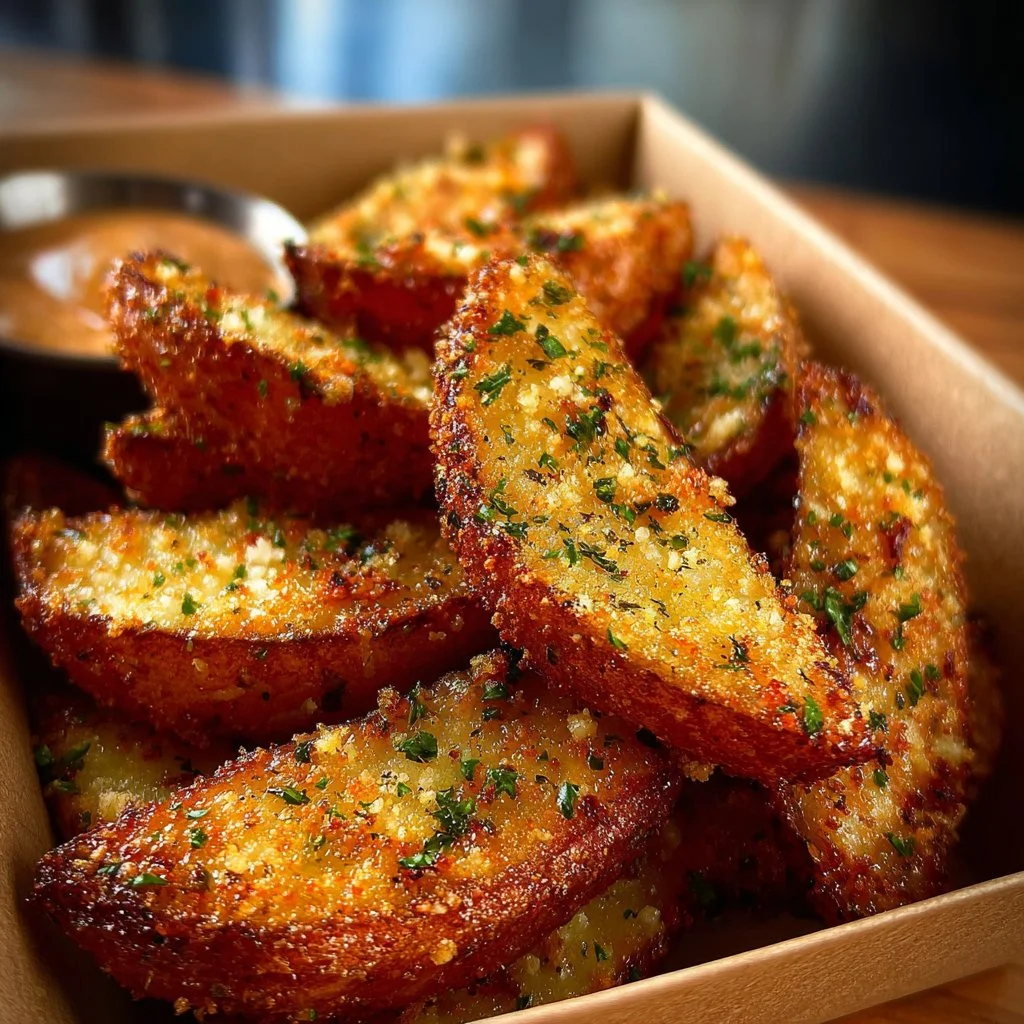 Baked Garlic Parmesan Potato Wedges