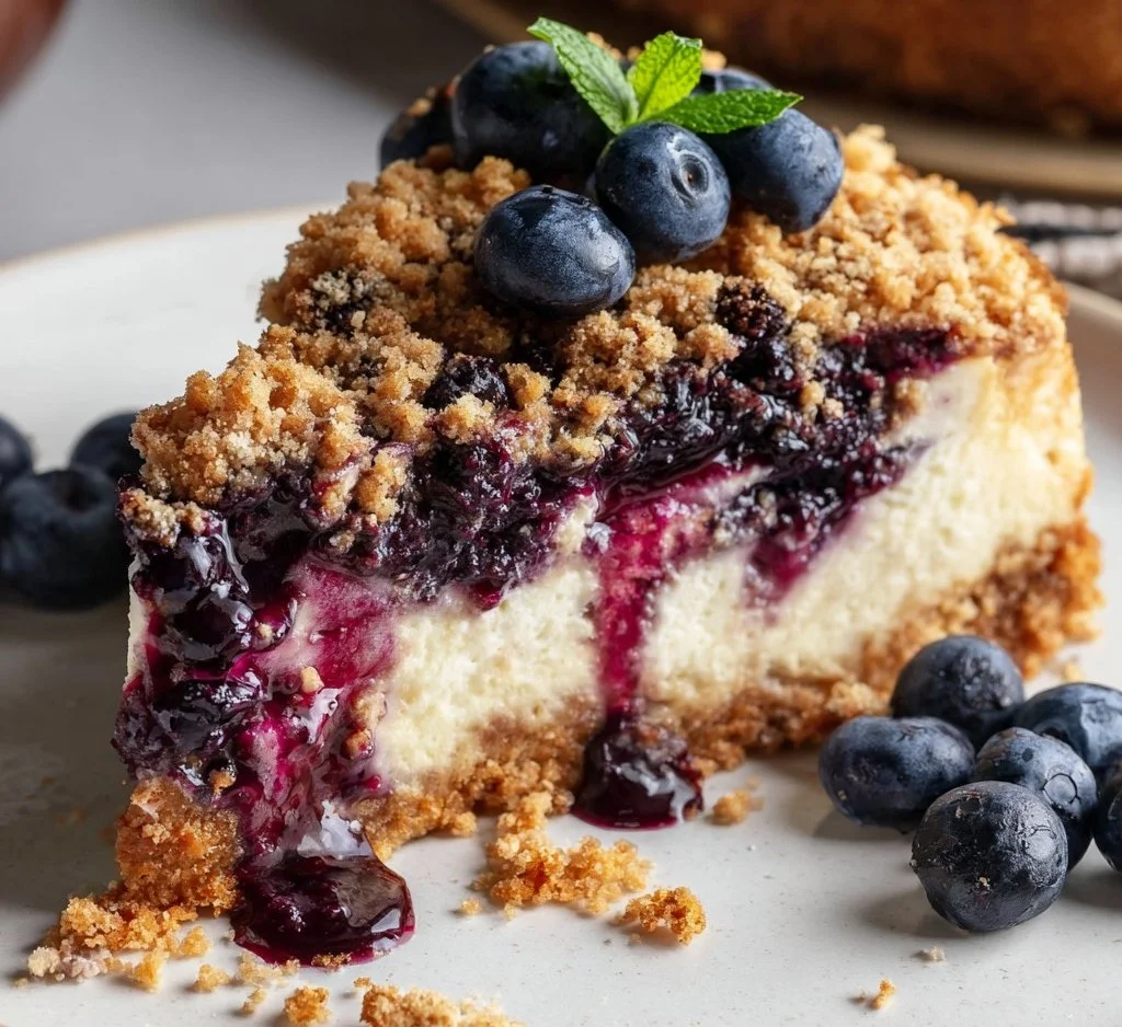 Blueberry Crumble Cheesecake