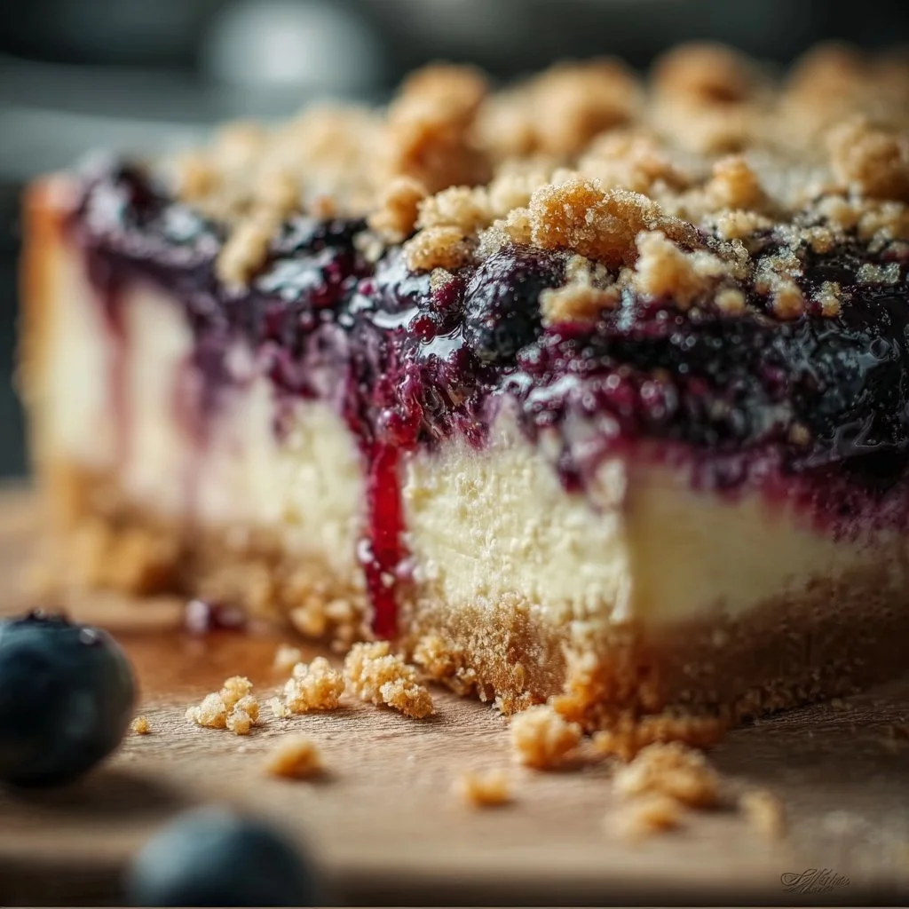 Blueberry Crumble Cheesecake