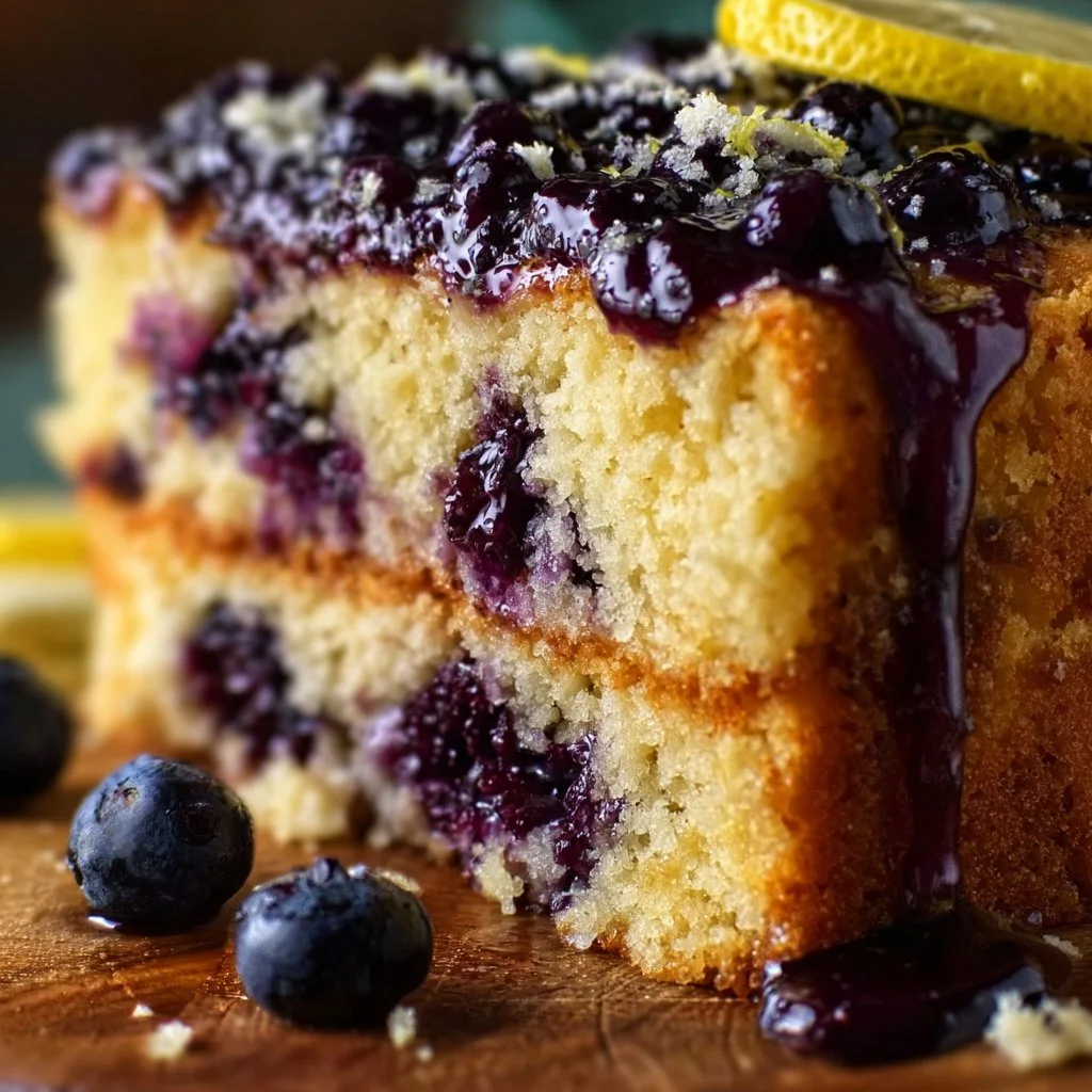 Blueberry Lemon Curd Cake