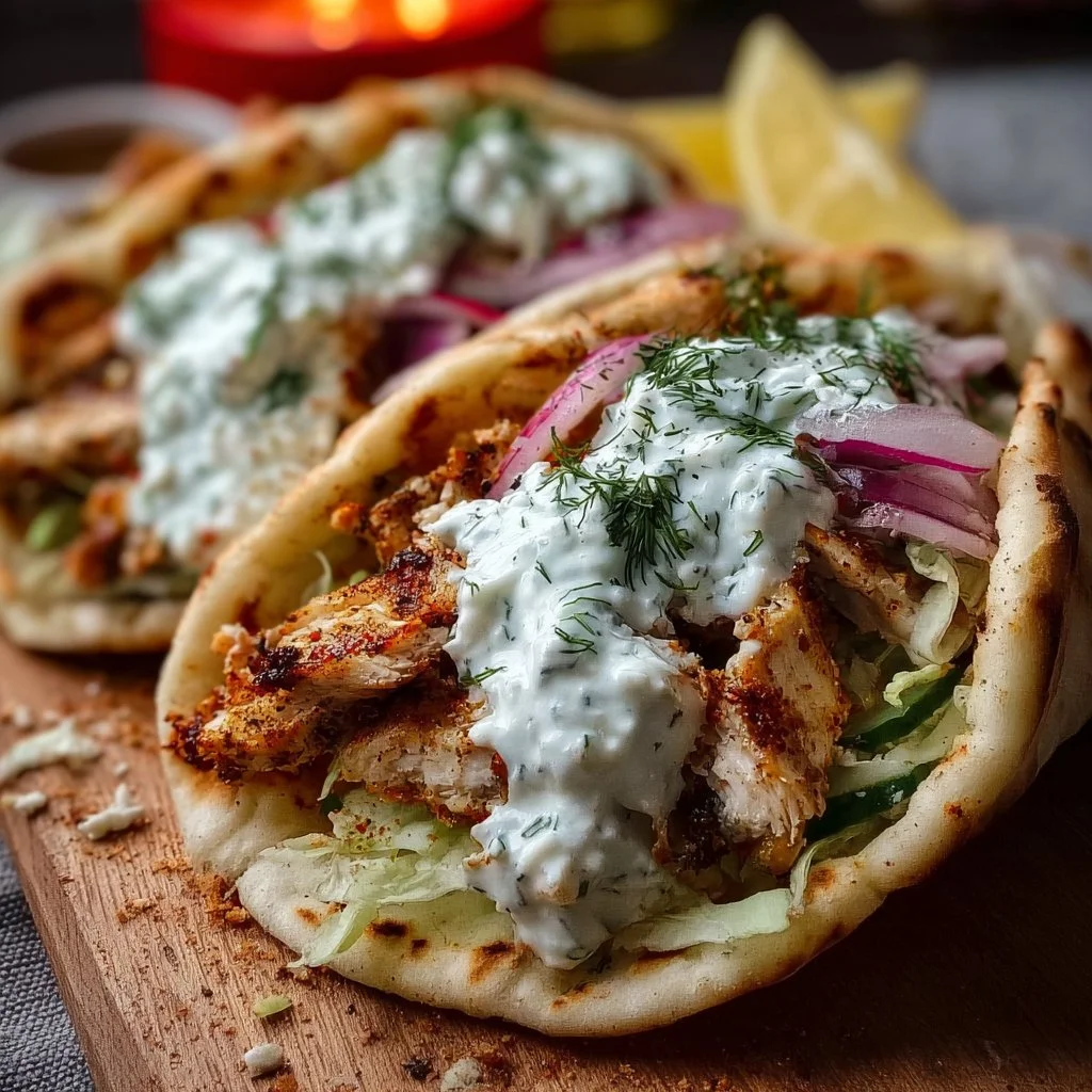 Chicken Gyros With Creamy Tzatziki