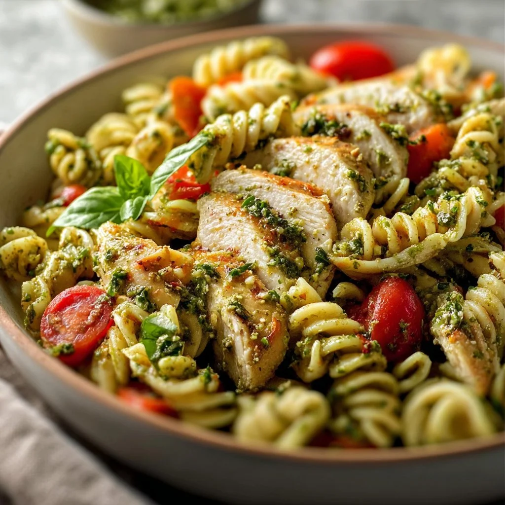 Chicken Pesto Pasta Salad