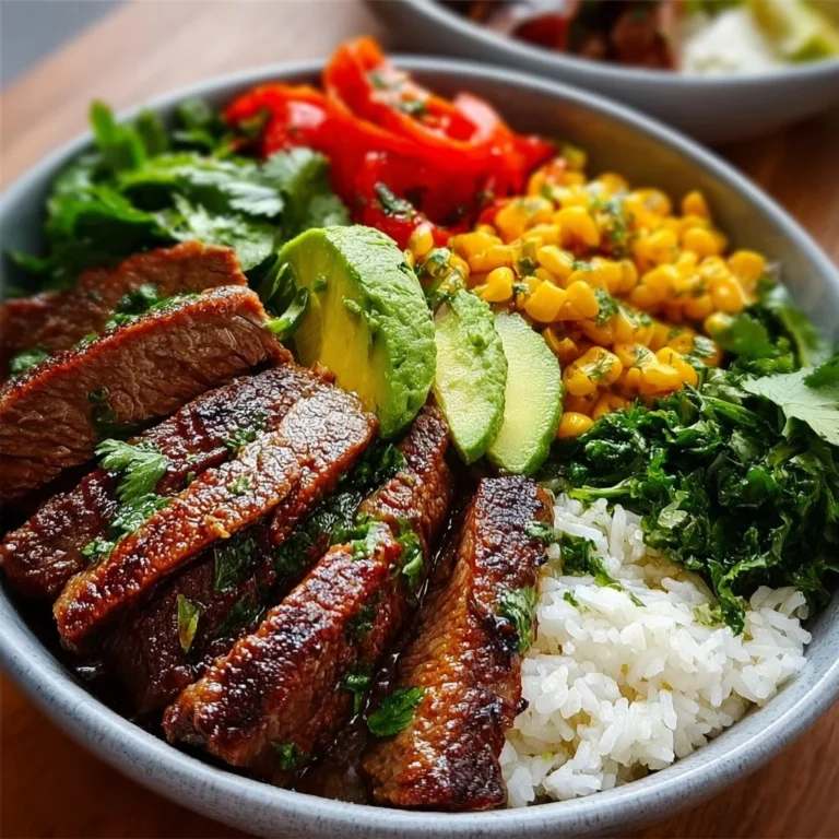 Cilantro Lime Steak Bowls with fresh cilantro and lime on a bowl.