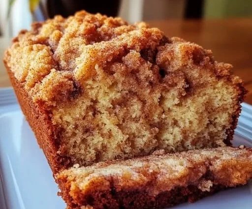 Cozy Cinnamon Crumb Banana Bread Loaf