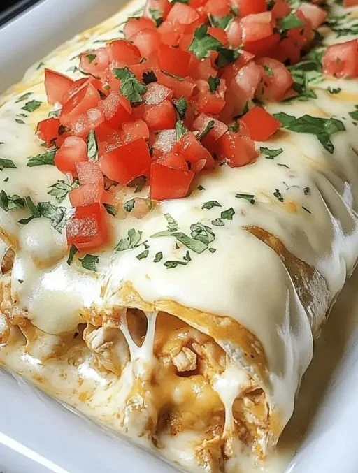 Creamy Queso Chicken Enchiladas