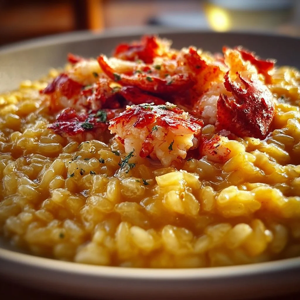 Creamy Saffron-Infused Italian Lobster Risotto