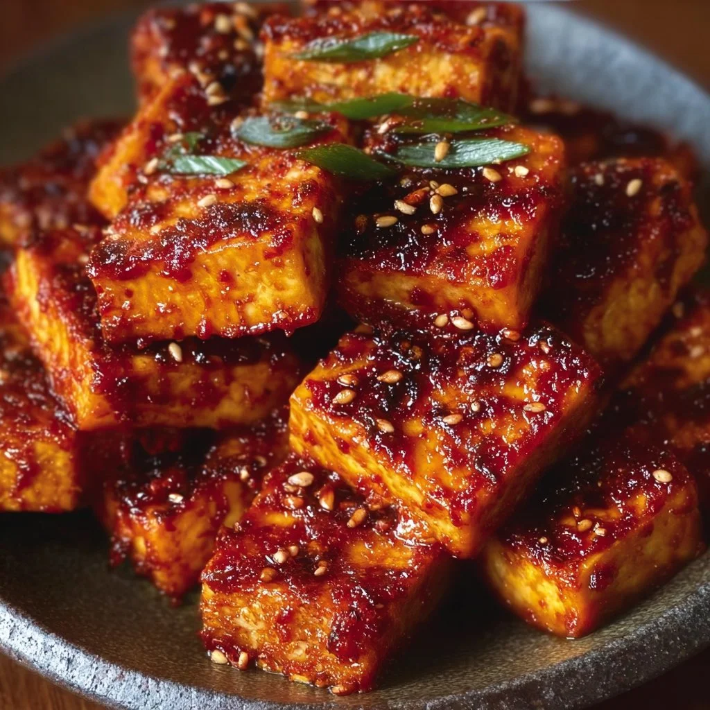 Crispy Gochujang Korean Tofu