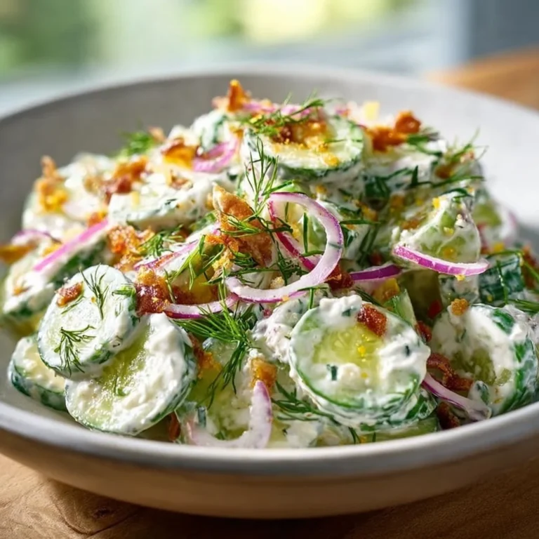 Bowl of Cucumber Ranch Crack Salad with fresh vegetables and creamy dressing