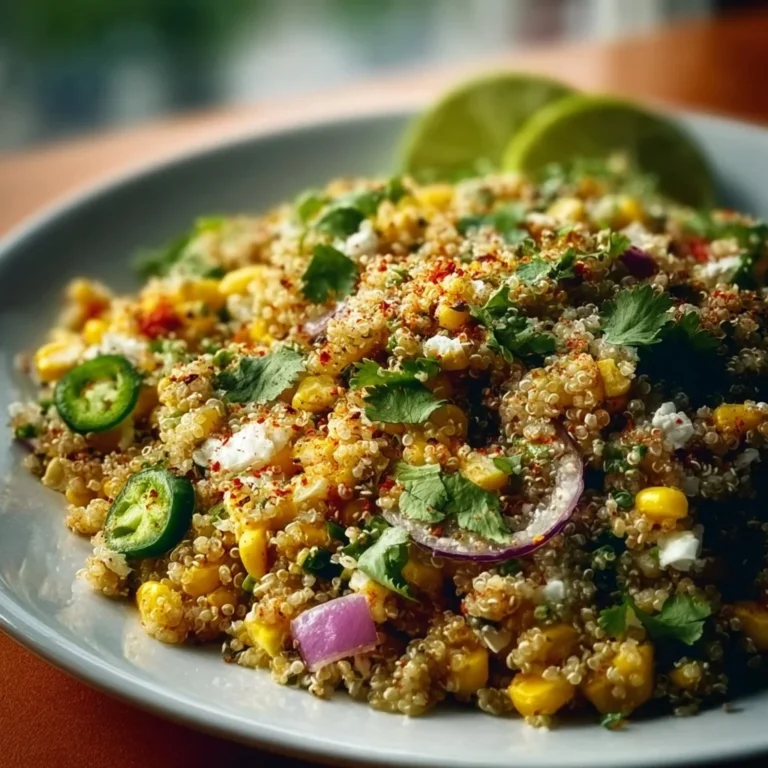 Dairy-Free Mexican Street Corn Quinoa Salad in a bowl with fresh ingredients