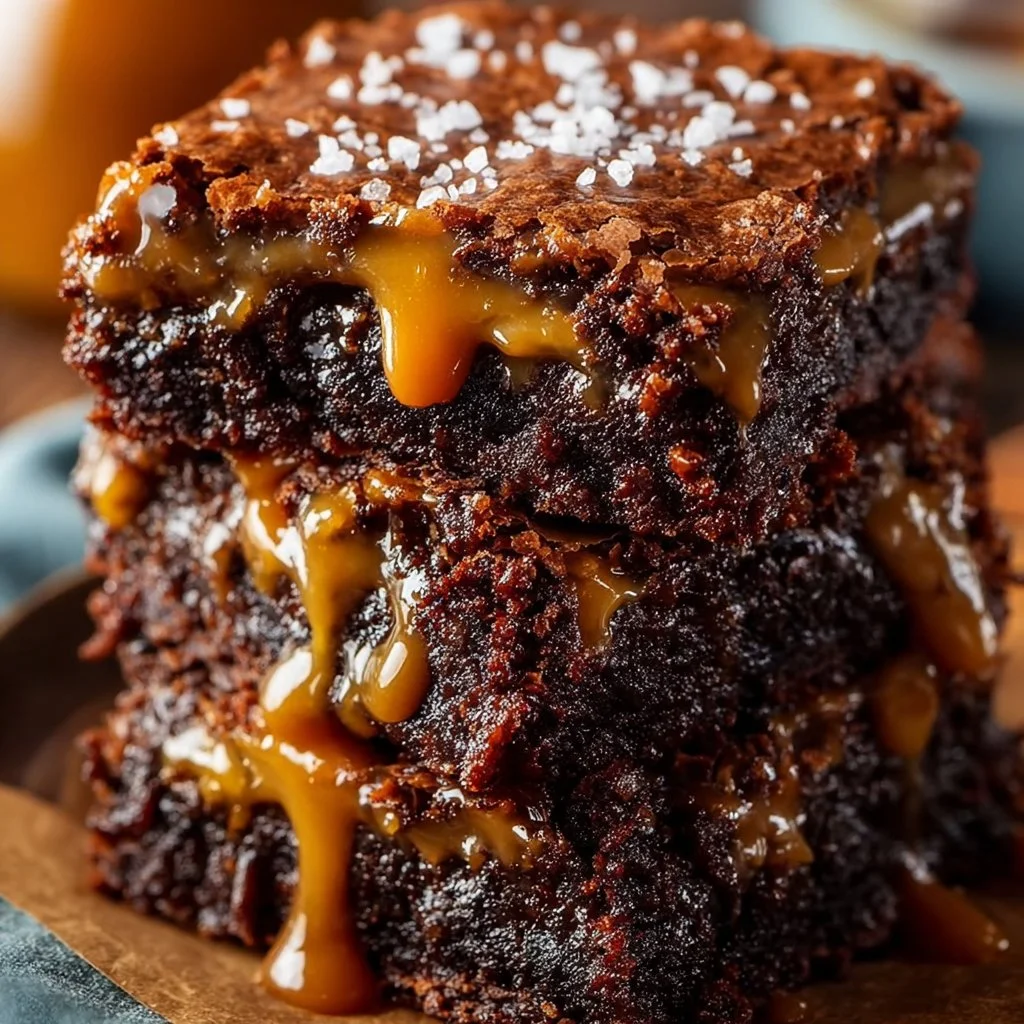 Decadent Fudgy Caramel Samoa Brownies