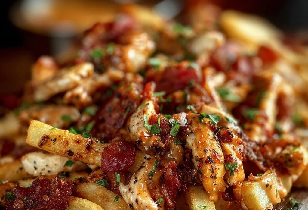 Dirty Chicken and Bacon Loaded Fries