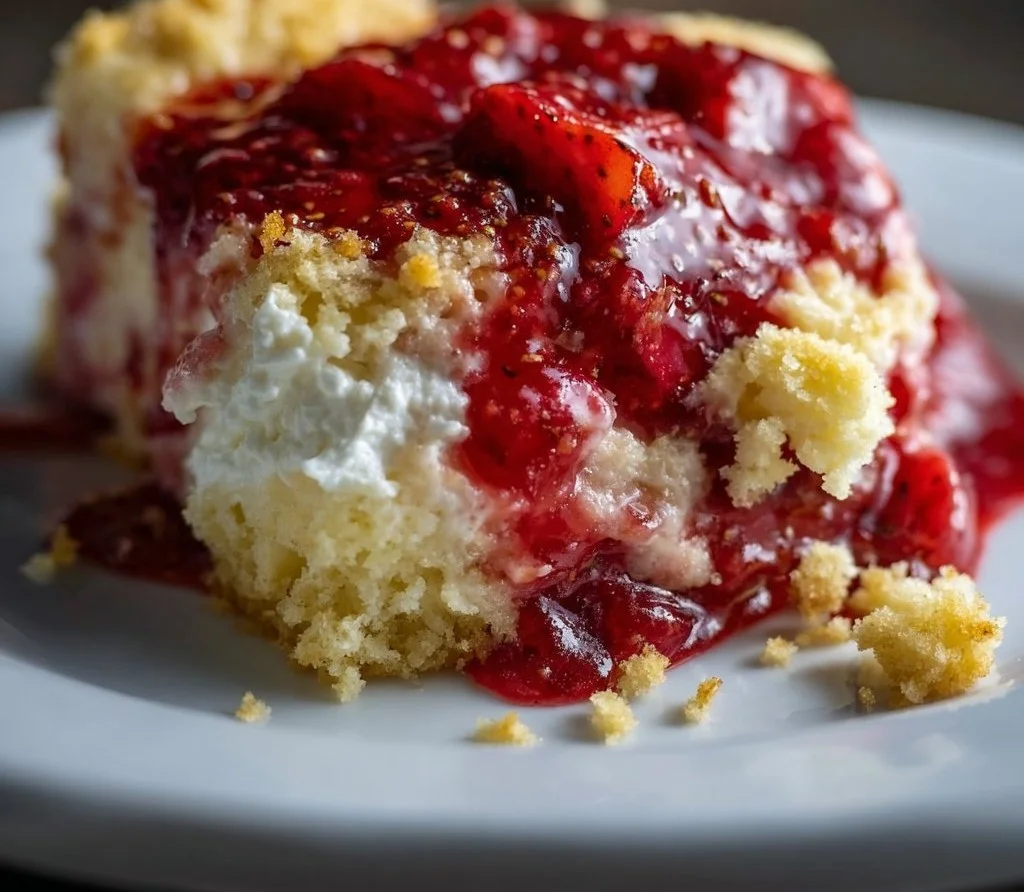 Easy Strawberry Cheesecake Dump Cake