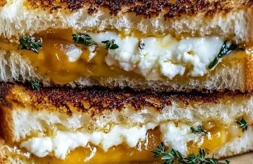 Goat Cheese Grilled Cheese with Honey