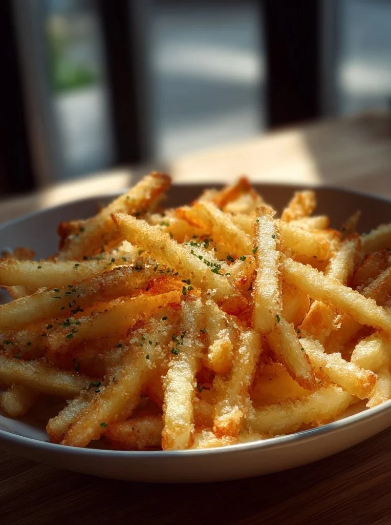 Crispy Golden Fries served with dipping sauce