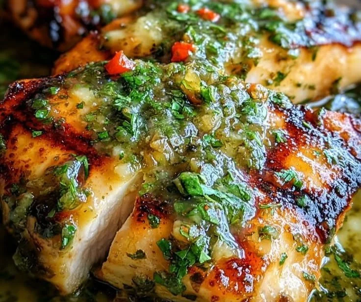 Grilled Salsa Verde Pepper Jack Chicken