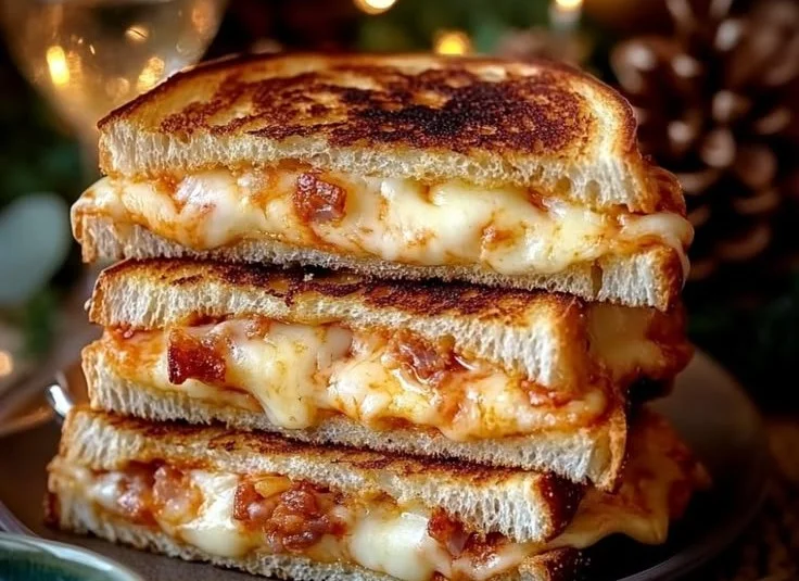 Hawaiian Pizza Grilled Cheese Sandwich