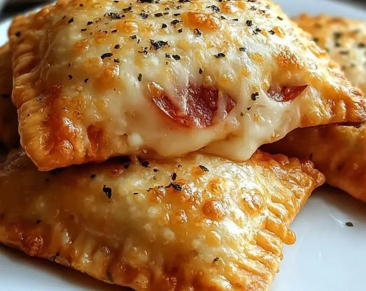 Homemade Cheesy Pizza Pockets