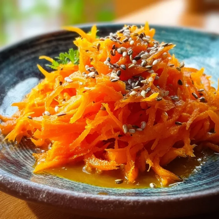 Delicious homemade Japanese carrot ginger dressing in a serving bowl
