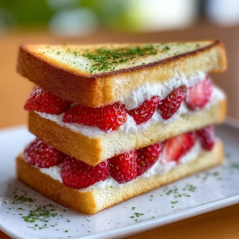 Japanese strawberry sandwich with fresh strawberries and cream filling