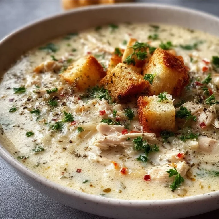 Delicious Keto Chicken Cream Cheese Soup in a bowl with fresh herbs on top.