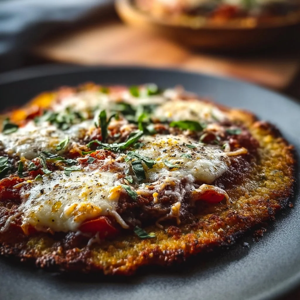 Delicious keto pizza crust made with low-carb ingredients for a healthy meal