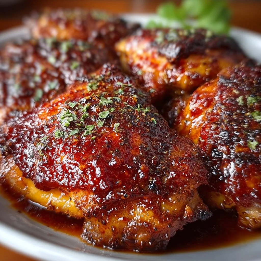 Low Carb BBQ Chicken Thighs