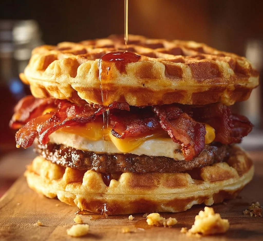 Maple Bacon Waffle Burger