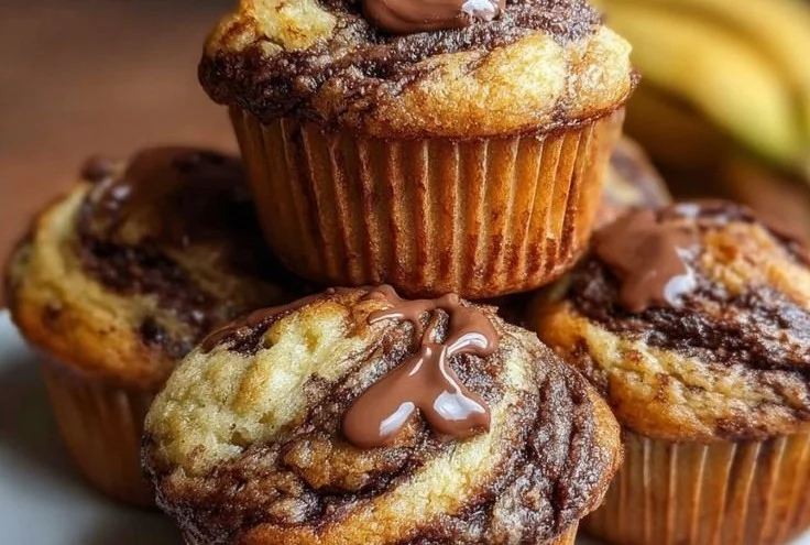Nutella Banana Swirl Muffins