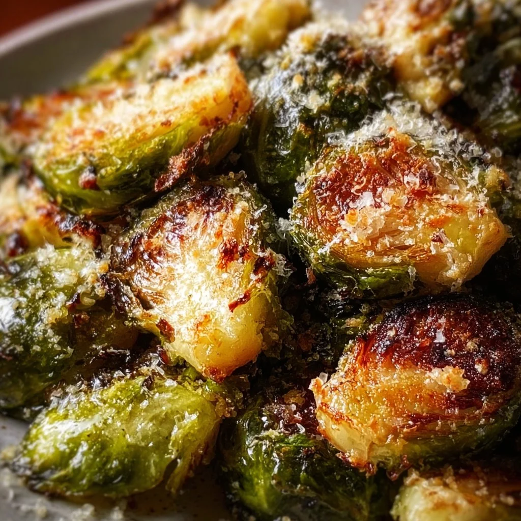 Oven Roasted Brussels Sprouts with Parmesan