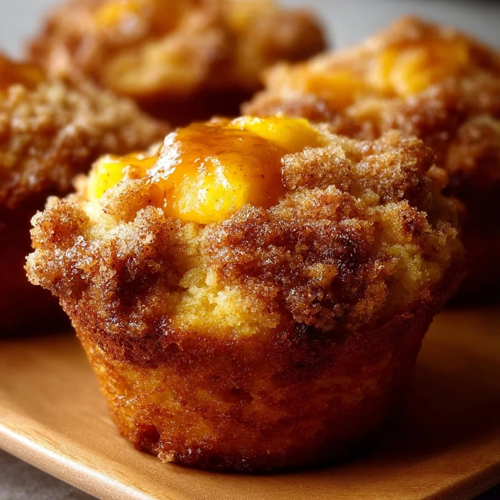 Peach Cobbler Muffins