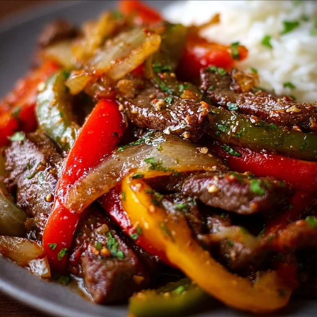 Pepper Steak with Bell Peppers and Onion