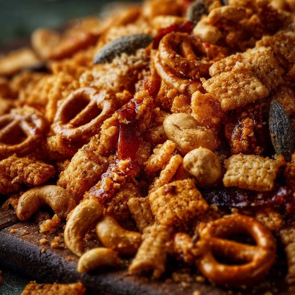 Savory Crunchy Roasted Snack Mix