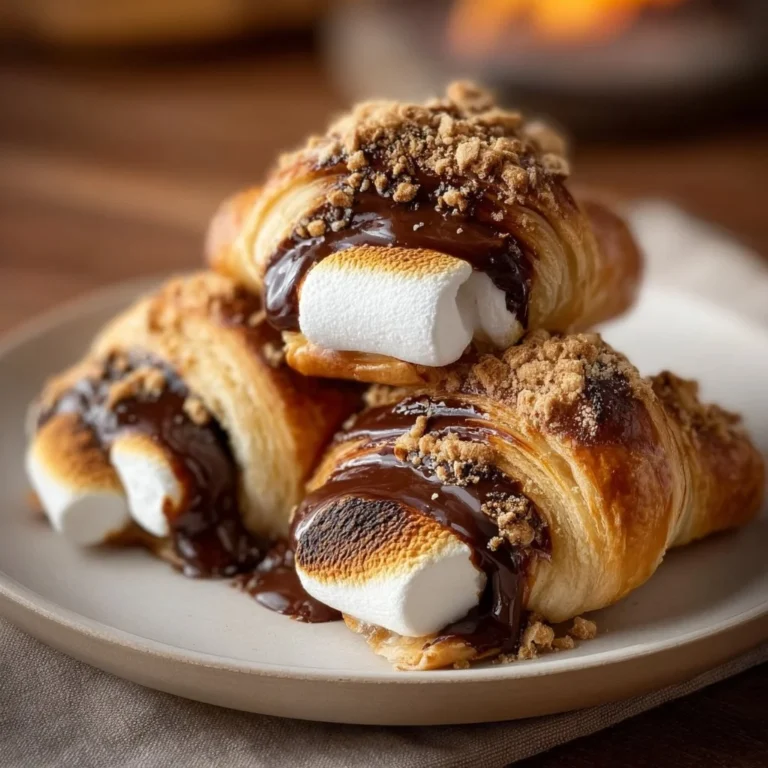 Delicious S'mores Crescent Rolls with chocolate and marshmallows