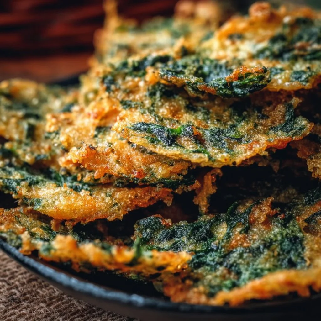 Spinach Cheese Crisps