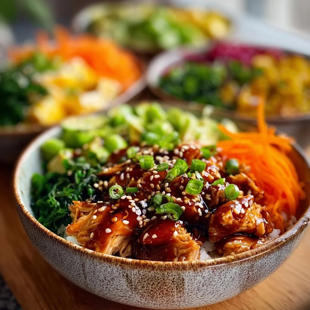 Sticky Chicken Poke Bowls