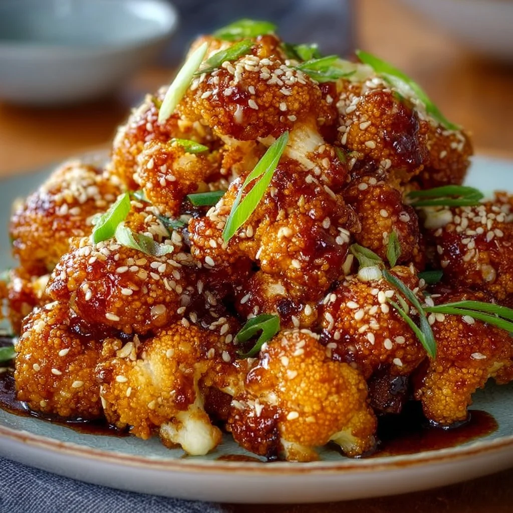 Sticky Sesame Cauliflower Gluten-Free Vegan