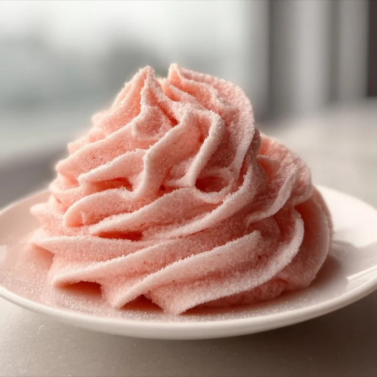 Delicious Strawberry Buttercream Frosting in a bowl with fresh strawberries