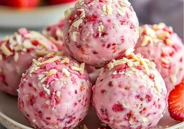 Strawberry Cheesecake Protein Balls