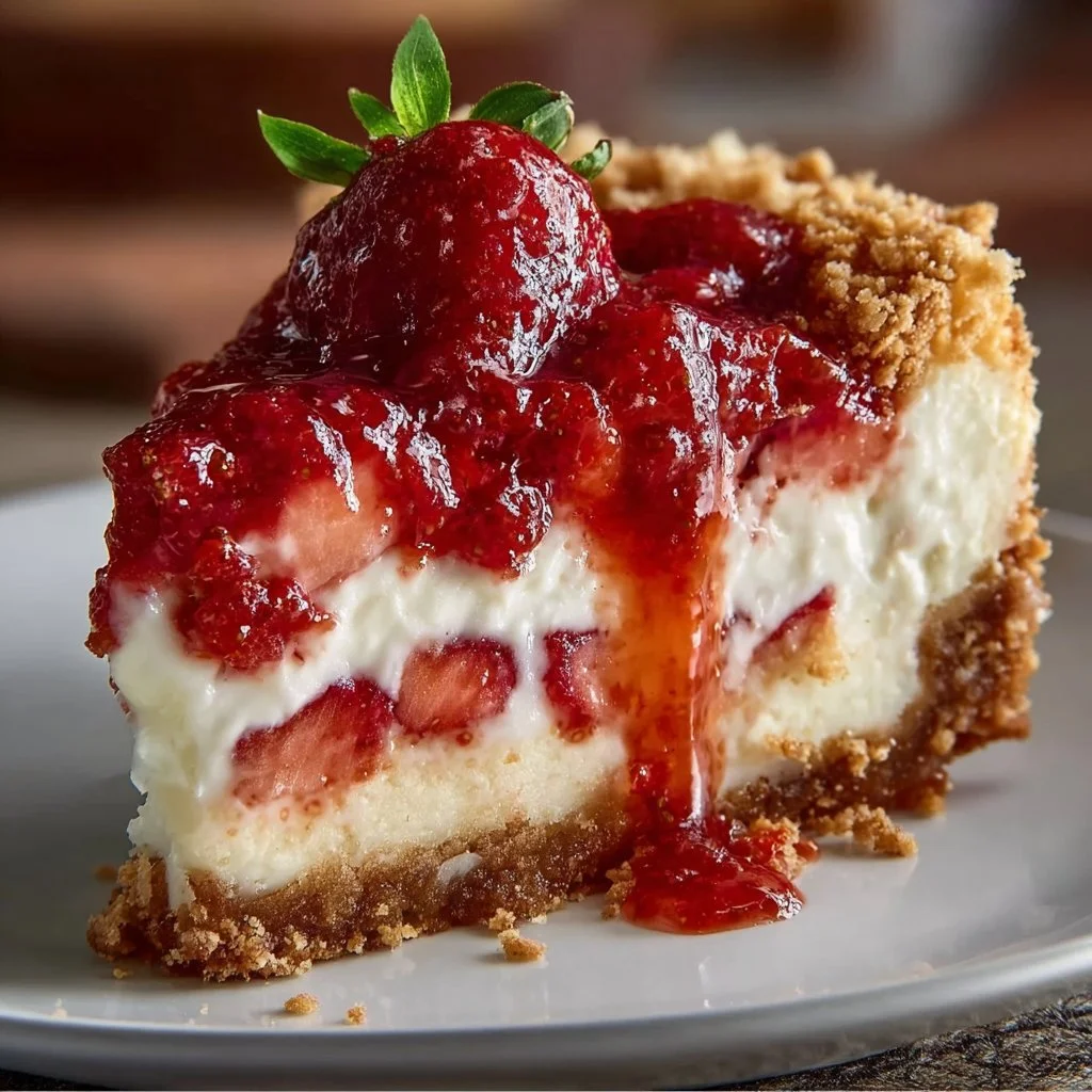 Strawberry Crunch Cheese Cake