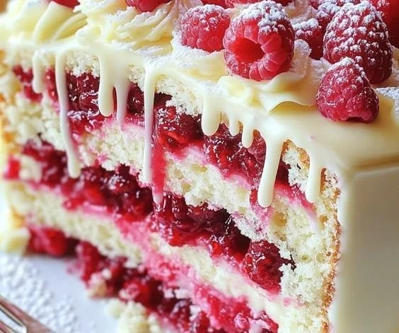 White Chocolate Raspberry Dream Cake