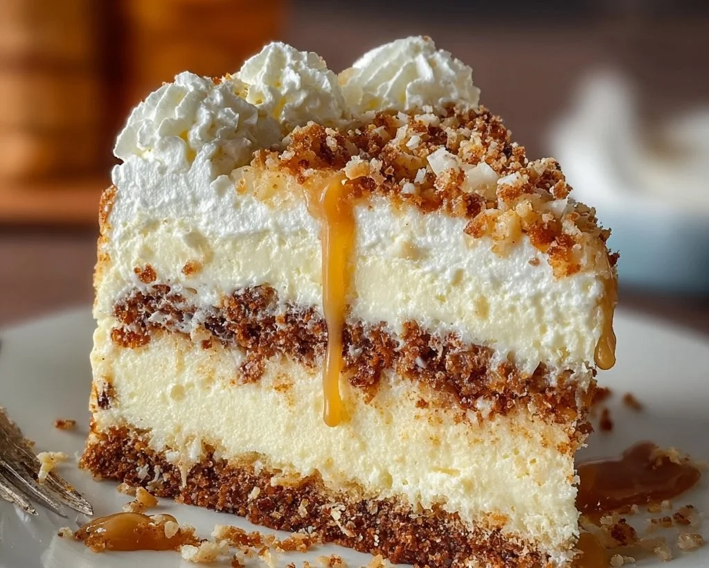 White German Chocolate Cake with Cheesecake Center