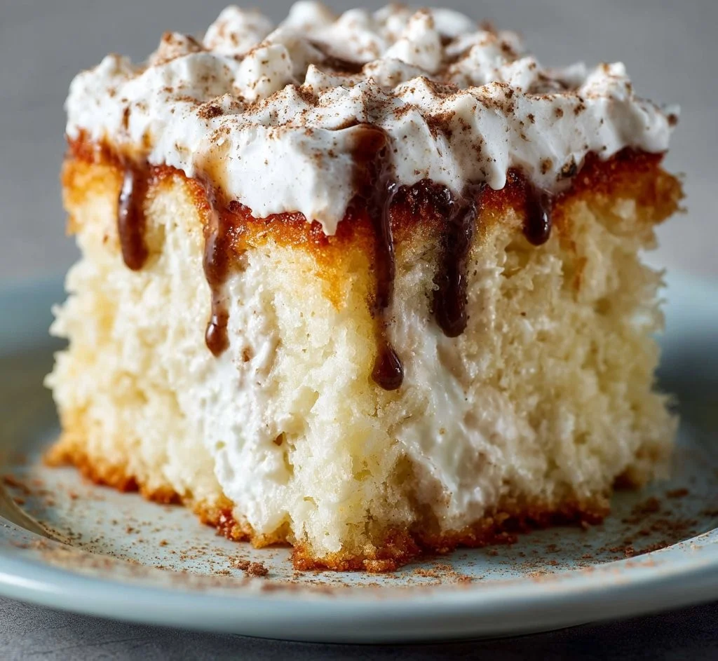 White Russian Poke Cake